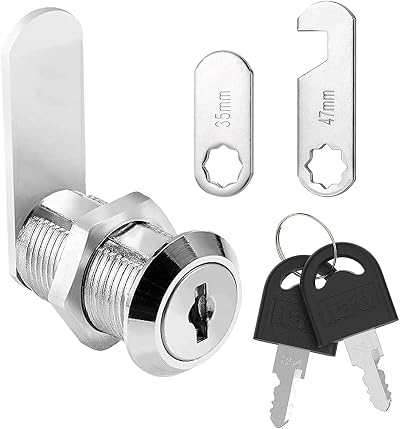 Litensh 20mm Security Mailbox Lock with Keys Cam Lock Cabinet Drawer