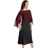 Baoqiya Women's Capelet Shawls and Wraps for Evening Dresses Soft Bridesmaid Shawl Chiffon Cape Wedding Cover Up