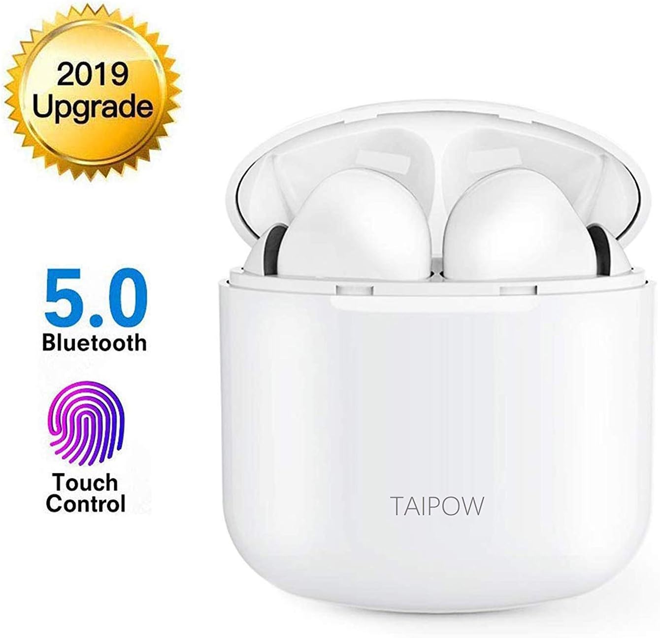 Wireless Earbuds Cordless Bluetooth Earphones, Mini True Wireless Stereo TWS Bluetooth V5.0 Headphones In-ear Built in Microphone Binaural Call 25H Playtime for Android Samsung Huawei iPhone Mobile