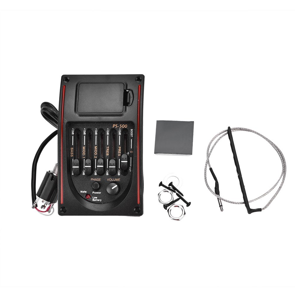 EQ PS 500 5 Band Equalizer Digital Guitar Preamp Piezo Tuner Pickup replacement for Acoustic Guitar