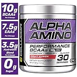 Cellucor Alpha Amino EAA & BCAA Recovery Powder, Essential & Branched Chain Amino Acids Supplement, Fruit Punch, 30 Servings