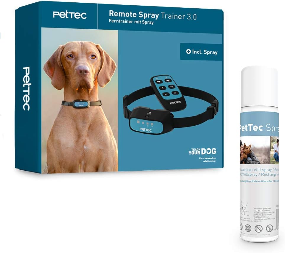 PetTec Collar de Adiestramiento para Perros, 180 m de Alcance, Adiestrador Remoto y Antiladridos, Funcionamiento a Pilas, Impermeable, Herramienta ...