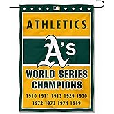 Oakland Athletics 9-Time World Series Champions Double Sided Garden Flag