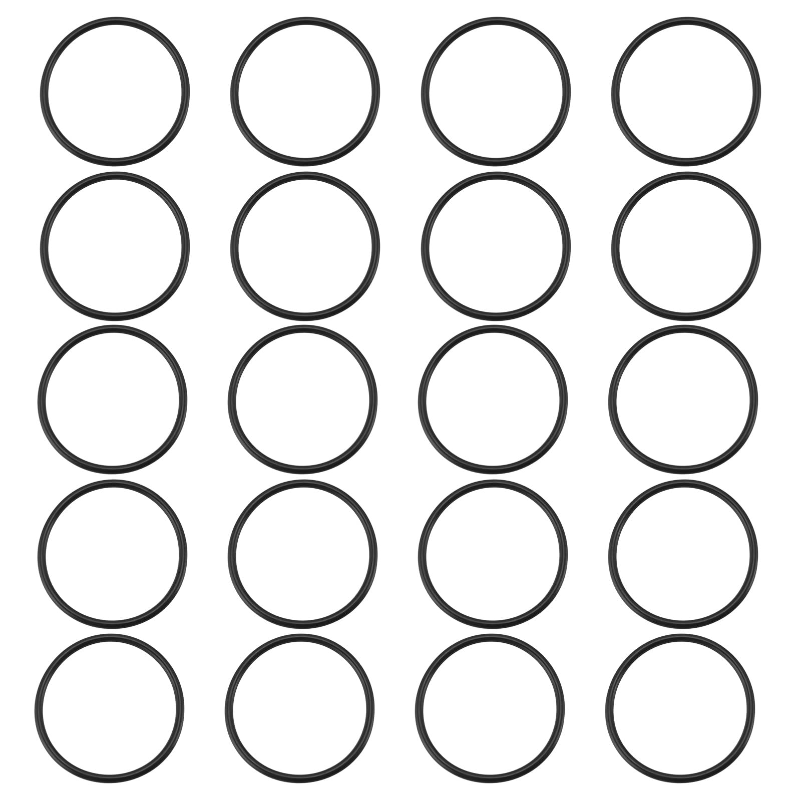 Be In Your Mind 20Pcs Nitrile Rubber O-Rings 50mm O-Rings Sealing Gasket for Faucet Water Pipe Sprinkler Hose Plumbing Automotive 50x56x3mm Black