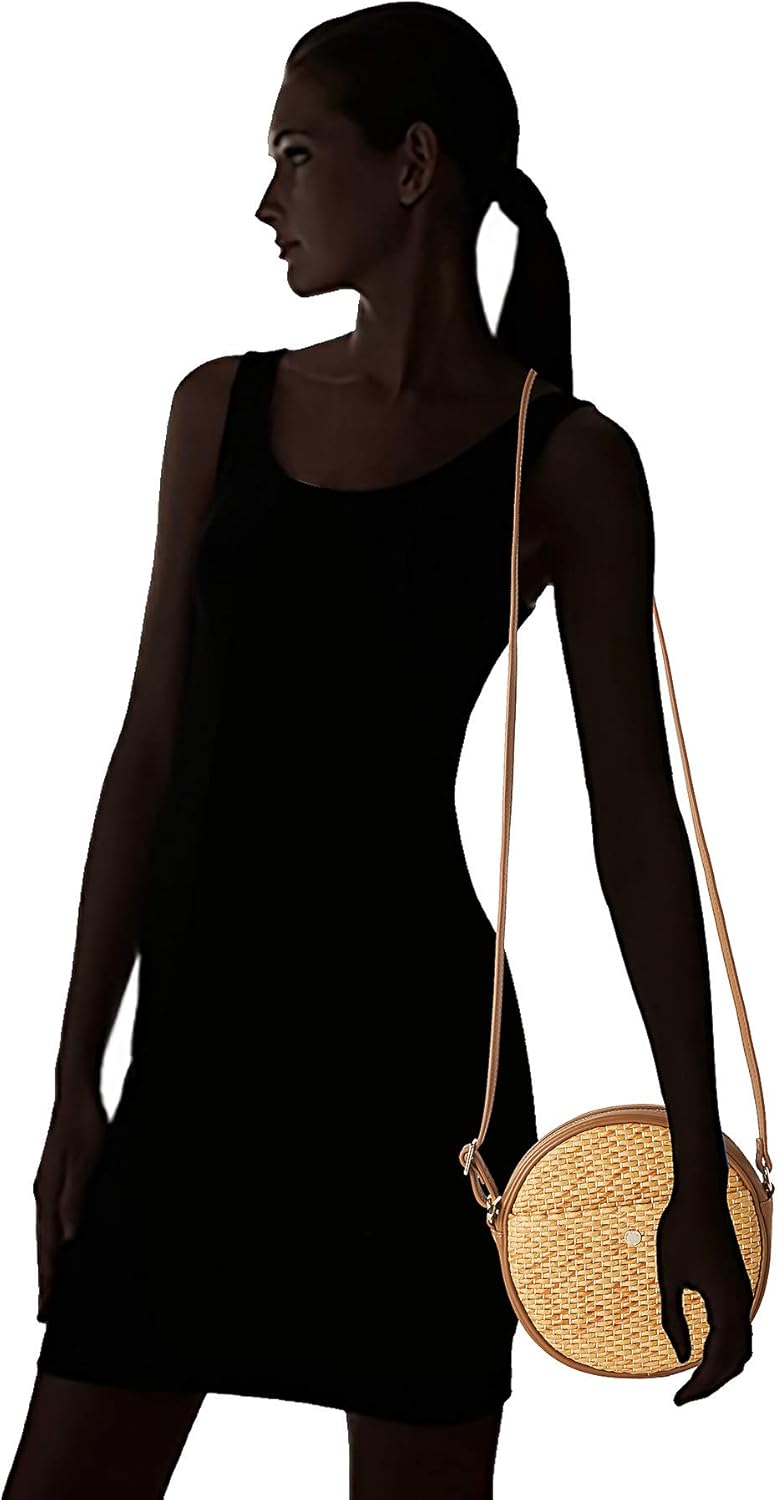 Woven Bag for Women Straw Cross Body Bag Shoulder Top Handle Satchel by The Lovely Tote Co.