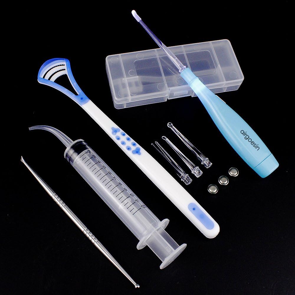 Airgoesin Professional Tonsil Stone Remover Tool LED Light Stainless