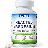Magnesium & Potassium (100 Capsules) - 300mg Chelated Magnesium Glycinate, Malate, Citrate - Supports Better Sleep, Stress Reduction, and Muscle Relief