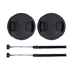 2-Pack 77mm Front Lens Cap Cover with Keeper for