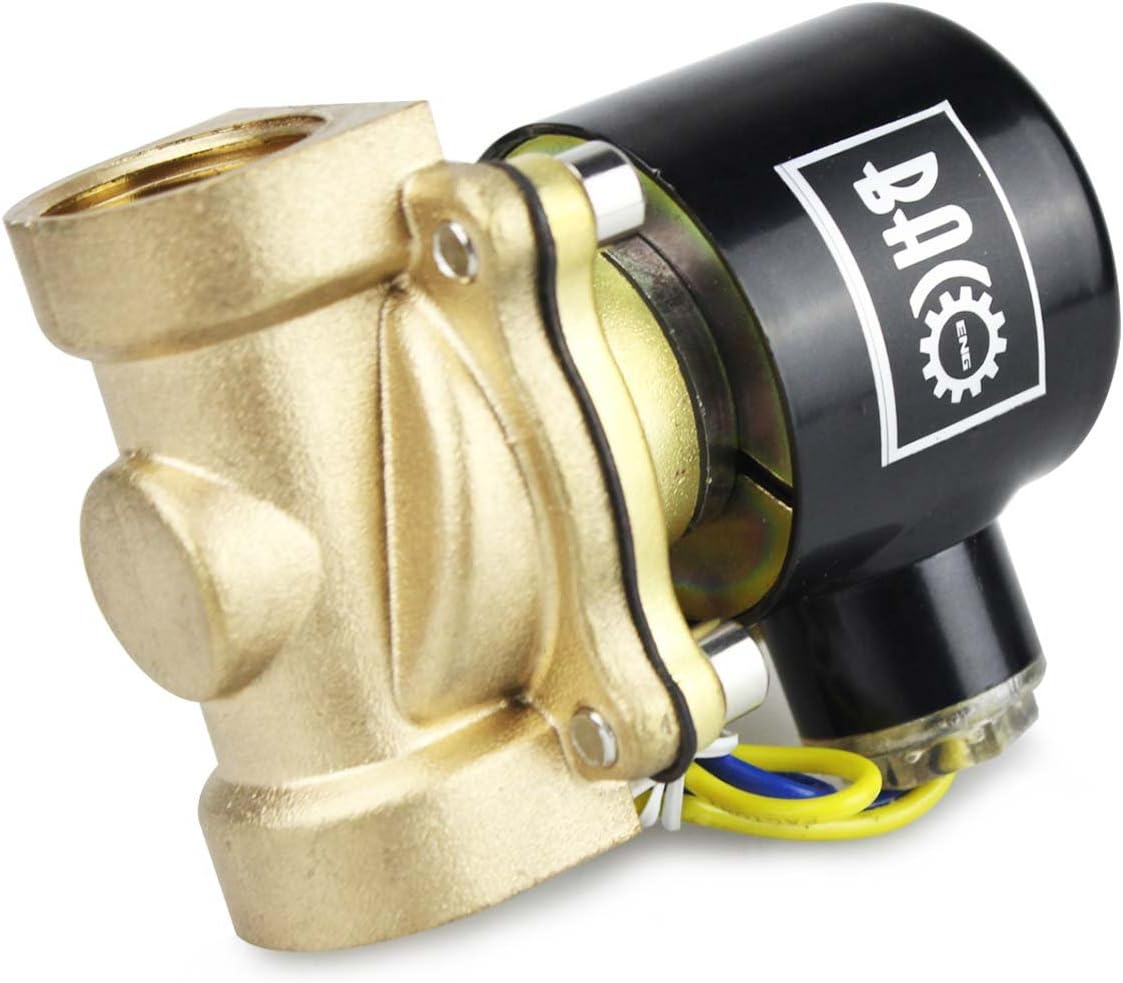 BACOENG 3/4" DC24V Electric Solenoid Valve (BSP, Brass, Normally Closed) - Image 4