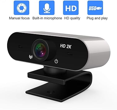 Amazon Com Webcam 2k Hd Computer Camera Microphone Laptop Usb Desktop And Laptop Webcam Hd Full Game Computer Camera Used For Call Conference Video Conference Recording Video Conference Game Black Electronics