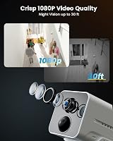 ieGeek 2K Solar CCTV Camera Outdoor Beige view 4