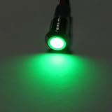 PATIKIL 2 Pack 8mm Green LED Indicator Light 12-24V Waterproof Metal Signal Lamp view 5