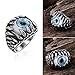 Men's Stainless Steel Devil Eye Ring Ring Vintage Gothic Skull Dragon Claw Evil Blue Eye (11)