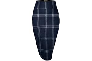 Hybrid & Company Women Elastic High Waist Bodycon Work Business Pencil Skirt