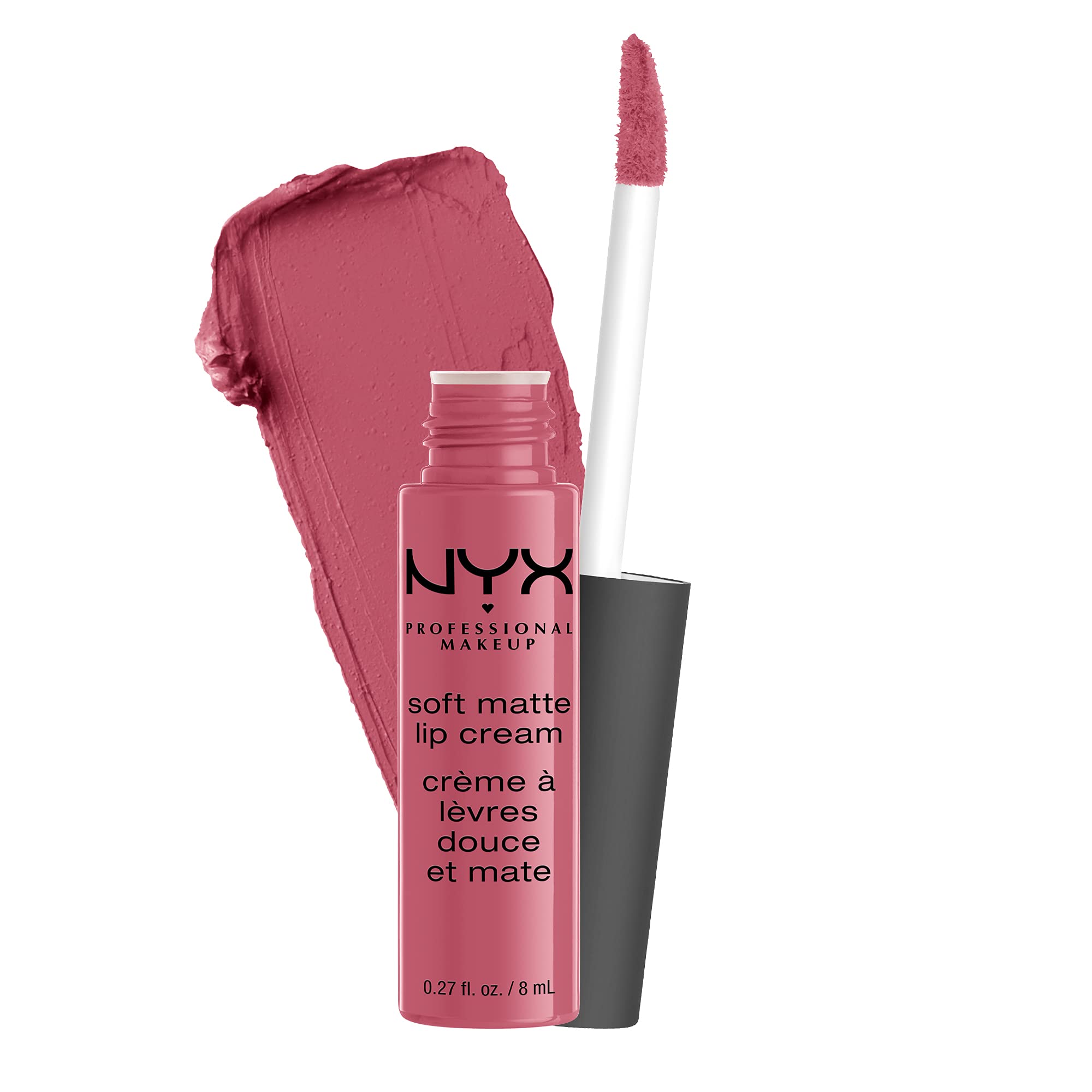 NYX Professional Makeup Soft Matte Lip Cream, Creamy and Matte Finish, Highly Pigmented Colour, Long Lasting, Vegan Formula, Shade: Montreal