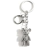 Sparkling Keychain with Rhinestone Sparkling Animal Keychains for Women Elegant Car Keycharm Bling Bag Charm