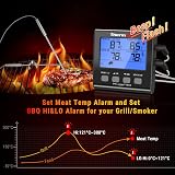 ThermoPro TP17B Digital Meat Thermometer Dual Probes Timer Backlit LCD view 7