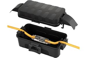 Restmo Small Outdoor Electrical Box Weatherproof with Detachable Shield Covers, IP55 Waterproof Extension Cord Cover for Plug