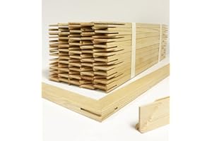 WHOLESALE ARTS AND FRAMES Canvas Stretcher Bars 24" 50 PK 0.75" Canvas Stretcher Frames, Extra Large Stretcher Bars for Canvas Paintings,Prints. Solid Wood Frame for Canvas Stretching Custom Size 6-84", Quality Kiln Dried Pine
