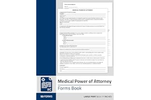 Medical Power of Attorney Forms Book: Health Care Proxy Form | 50 Forms