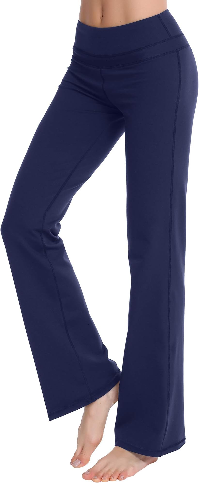 Zeronic Women's Bootcut Yoga Pants High Waist Tummy Control Long Bootleg Work Pants Workout Running Flare Pants for Women