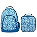 Reinforced Water Resistant School Backpack and Insulated Lunch Bag Set-Vintage Blue Paisley