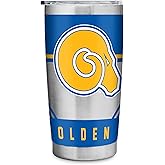 Rico Industries NCAA Albany State Golden Rams Standard 20oz Stainless Steel Tumbler with Lid - Great For Coffee, Tea, Water or Cocktails