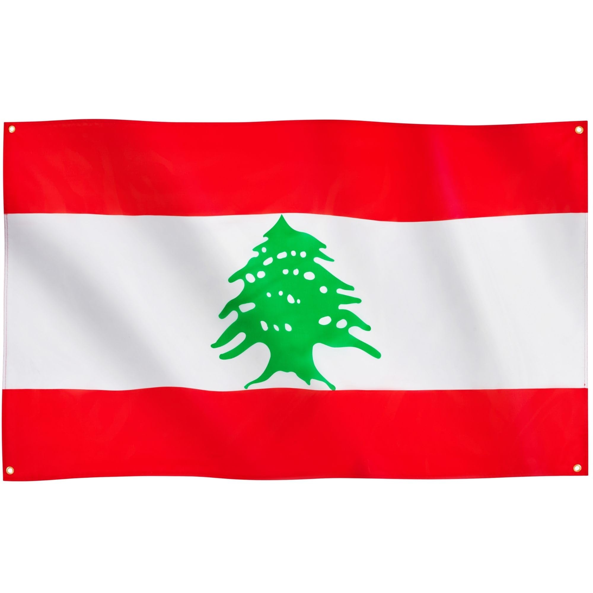 Runesol Lebanon Flag, 91x152cm, 3ft x 5ft, 4 Grommets, Eyelet In Every Corner, Lebanese Republic, Phoenicia, Lebnen, Premium Flags, Inside, Outside, Banner, Vivid Colours — image 1