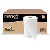 Morsoft by Morcon W106 Paper Towel Dispenser Refill, 10 Inch Roll, White, 100% Recycled Fiber, 10 x 800ft, 6 Rolls, Ideal Paper Towel Rolls for Dispenser