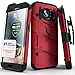 Zizo Galaxy S7 Edge Case, Bolt Cover [Dual-Layered] Slim Armor [Military Grade Certified] Kickstand Holster Belt Clip Lanyard
