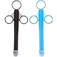 Healifty Lube Applicator Syringe 2Pcs Personal Lubricant Applicator with Smooth Rounded Cap Lube Applicator Syringe with Precise Scales Applied for Women, Men & Couples