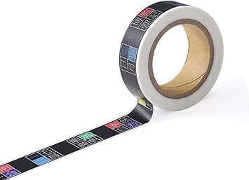 Amazon マスキングテープ 元気が出る四字熟語 15mm 10m 数研グッズ マスキングテープ 文房具 オフィス用品