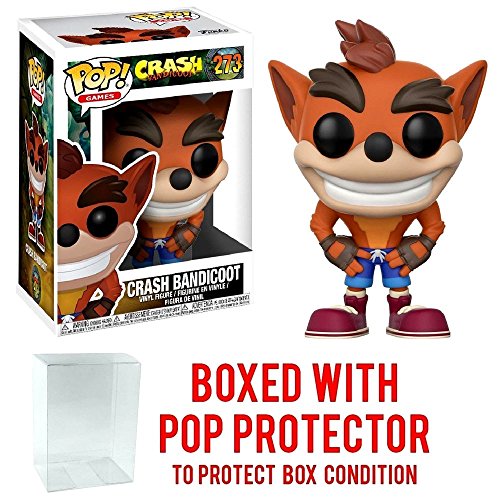 Funko Pop! Games: Crash Bandicoot - Crash Bandicoot Vinyl Figure (Bundled with Pop BOX PROTECTOR CASE)