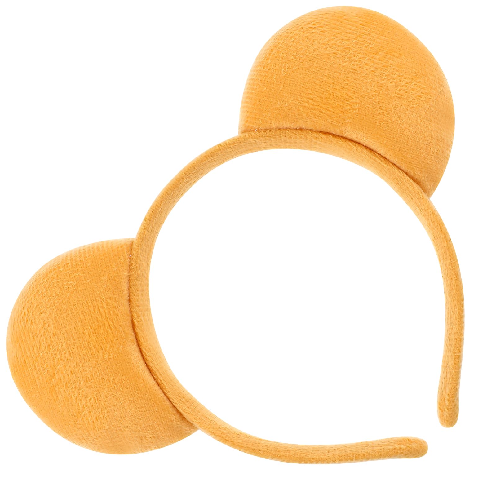 Qianyu Yellow Bear Ears Headband Adult Bear Costume for Halloween Festival Cosplay Party Bear Headband Hairband for Makeup Face Washing Plush Animal Ears Christmas Headbands Carnival