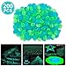 Glow in the Dark Pebbles, Glow in the Dark Rocks for Outdoor Fairy Garden, Glowing Stones Decoration Gravel for Driveway, Fish Tank, Aquarium, Path, Lawn, Yard (200PCS)