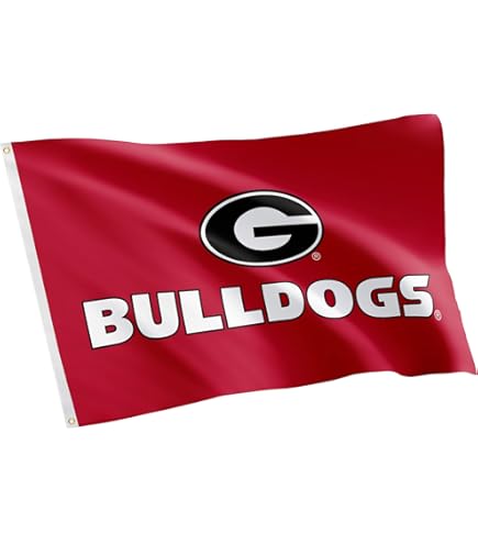 Bandiera Football College Doppia Faccia Bandiera Georgia Bulldogs 3x5 Piedi: Poliestere Per Tifosi Universitari Stendardo College Football