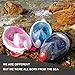 Dowellife Tubeless Full dry Full Face 180° Vision Diving Anti-Fog Snorkel Mask. No Chokes Water (blue, Small&Medium)