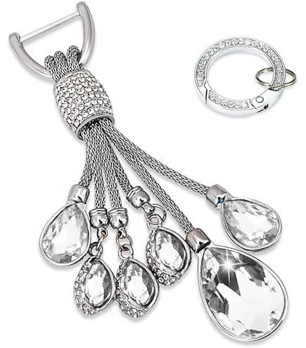 Amazon.com: Crystal Glass Flower Bling Keyring, Multi-Color Art