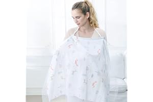 ONEUPIN Privacy Nursing Covers, Breast Feeding Cover with Breathable Lace Screen Yarn, 360 Nursing Cover Privacy Breastfeeding Protection for Breastfeeding Baby Mom Gifts(Deer and Fox)