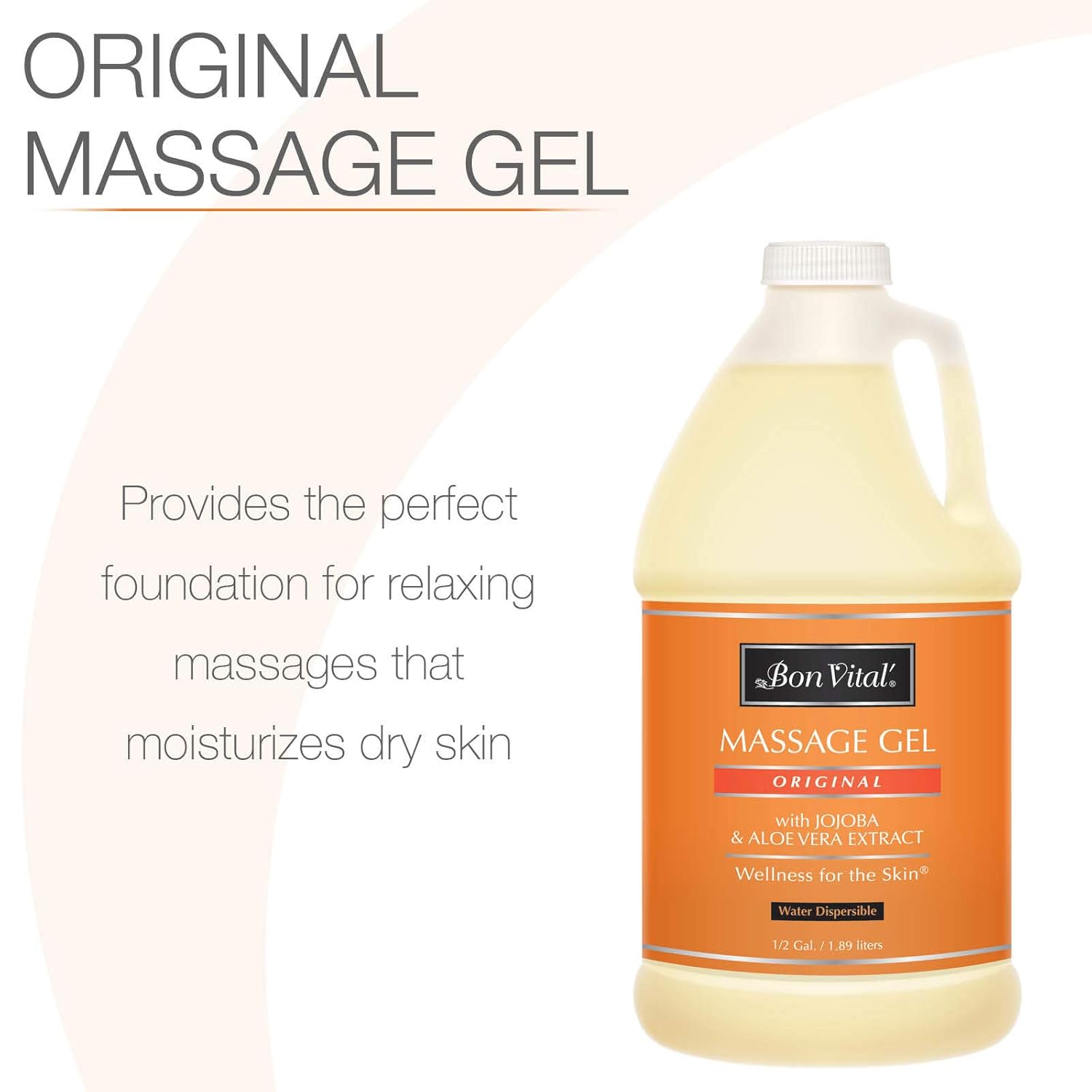 Bon Vital' Coconut Massage Gel Made with 100% Pure Fractionated Coconut Oil, Great for at-Home Use in Relaxing Back Massages & Neck Massages, Moisturizes Skin Without Clogging Pores, 8 Ounce Pump: Industrial & Scientific