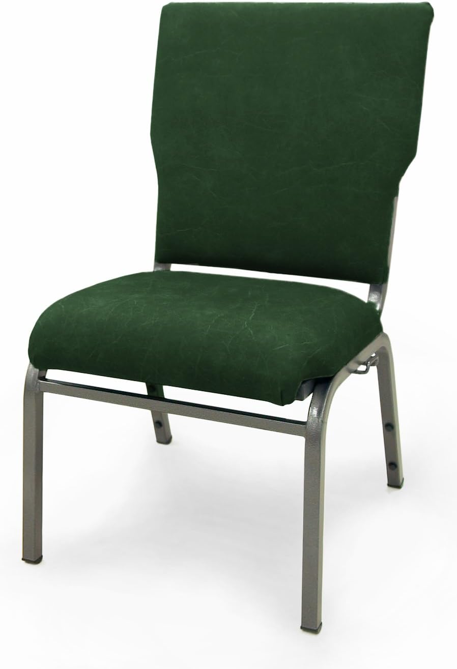 McCourt 10601 Auditorium Stack Chair, Vinyl, Single, Forest Green