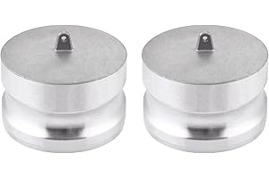 Hgzaccompany Aluminum Type DP Cam Lock Fittings,Cam and Groove Hose Fitting,1.5" Male Camlock Dust Plug 2 Pack
