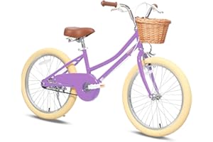 Petimini Girls Bike with Basket for 2-12 Years Old Kids, 12 14 16 18 20 Inch Bicycle with Bell Training Wheels, Multiple Colors