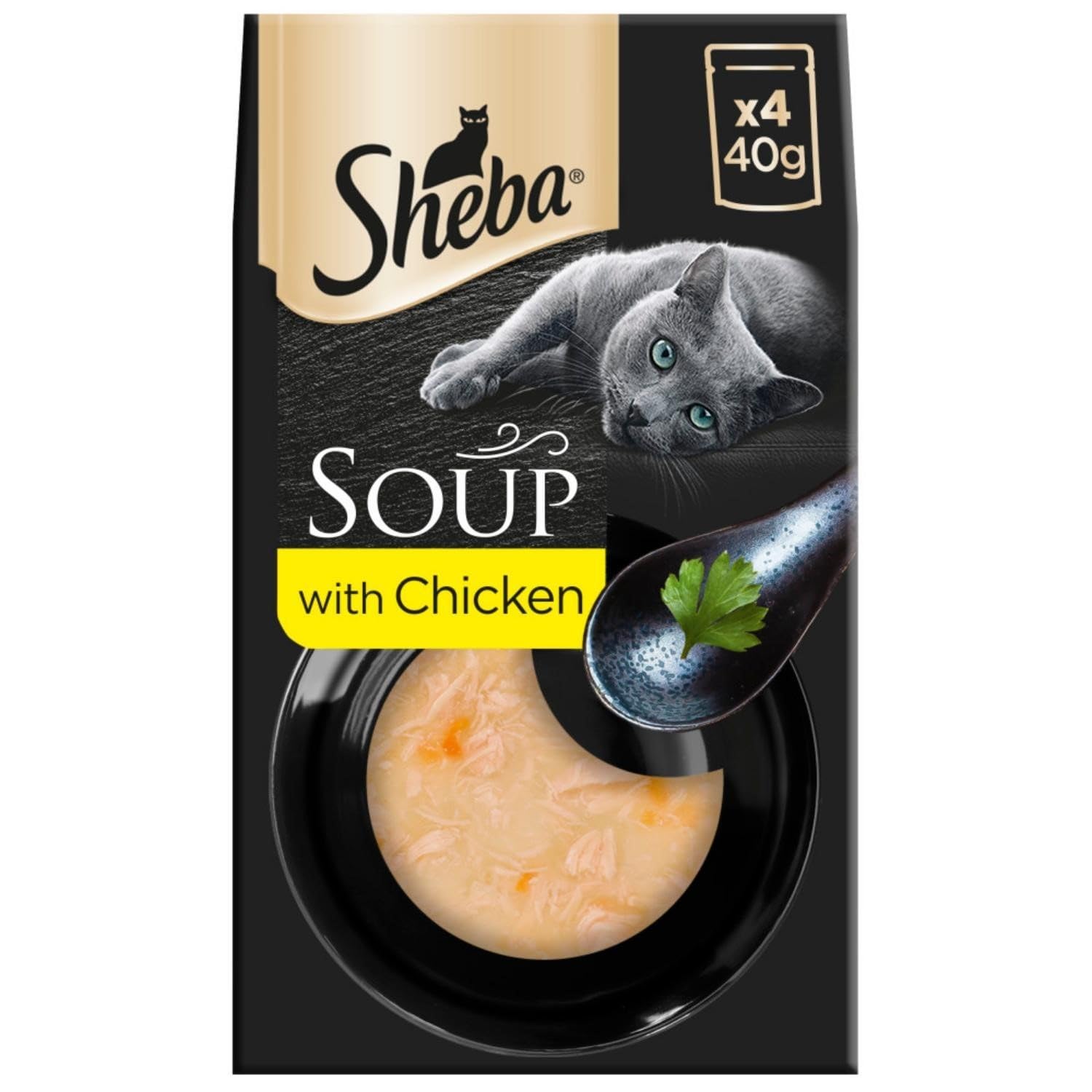 Sheba Craft Collection, Fish Selection in Gravy, Wet Cat Food Pouches for Adult Cats, Pack of 4 (4 x 12 Pouches x 85 g)
