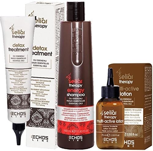Energy Kit seliar Therapy® Echos Line Detox Treatment + Shampoo + Active lotion