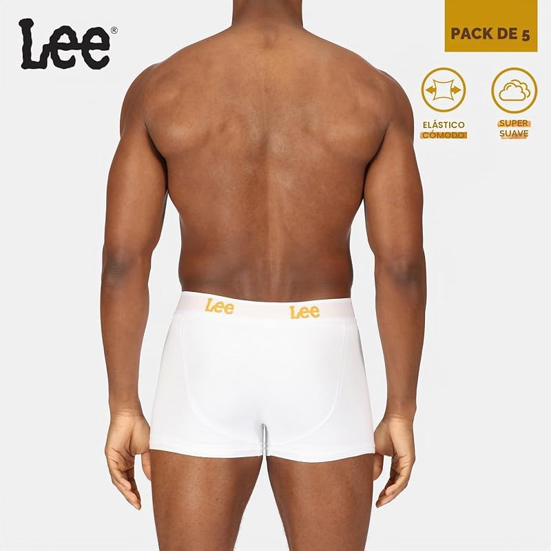 Hombres Bañador Negro/Blanco/Gris Paquete de 5 Grande
