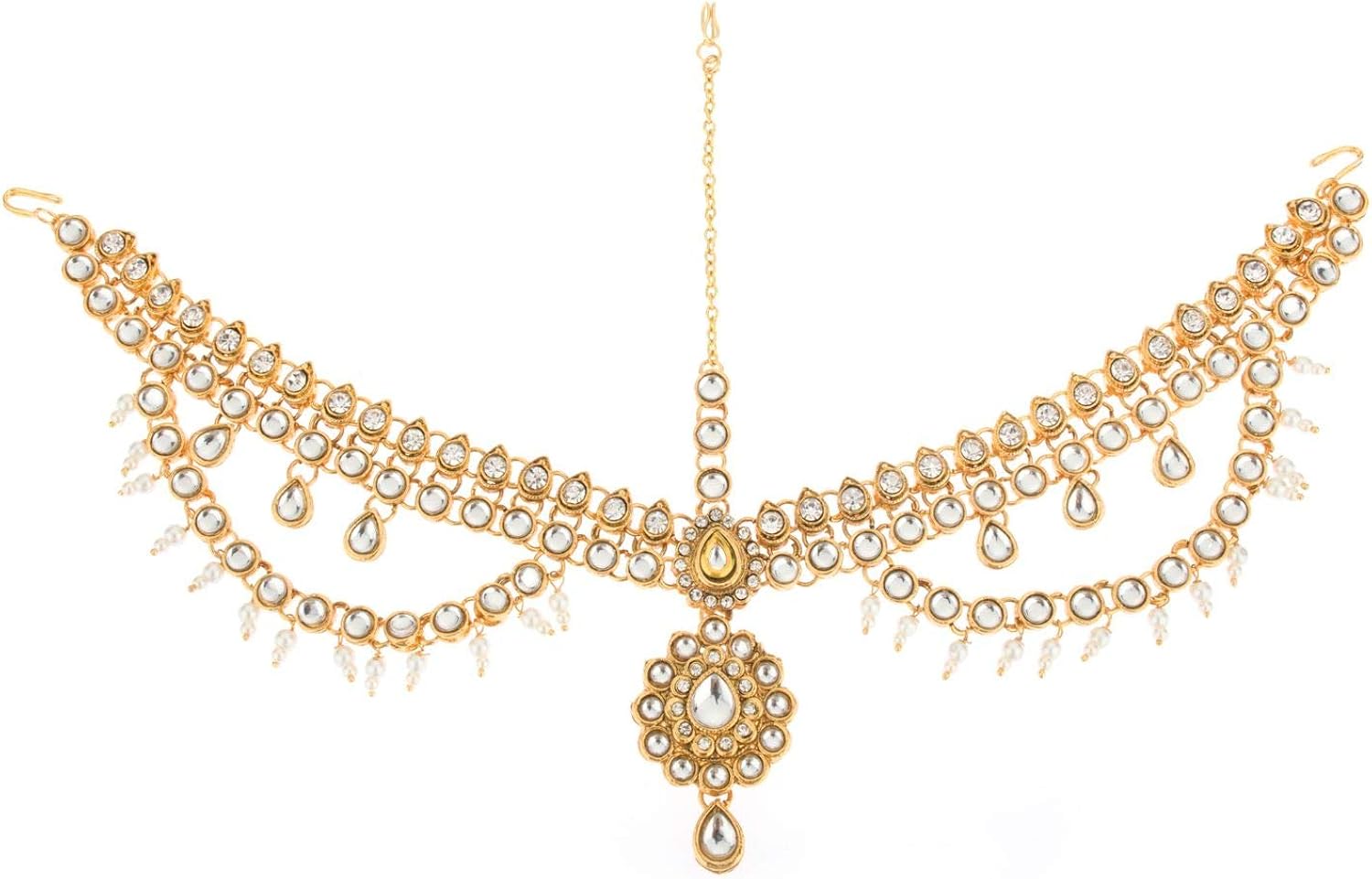 Amazon Com Efulgenz Indian Bollywood Vintage Gold Plated Mang