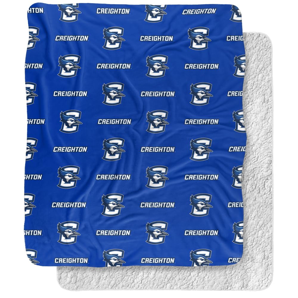 Creighton University Blanket, 50"x60" Logo Pattern