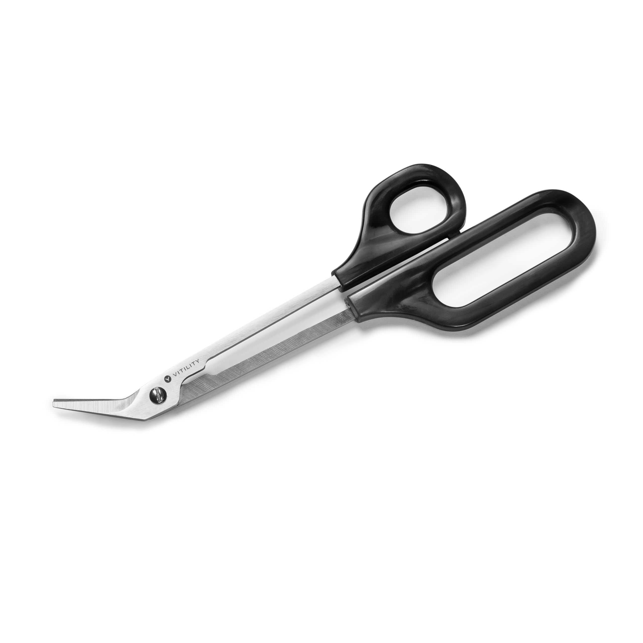 Vitility 70110080 X-Large Nail Scissors with Extended Handle for Good Control During Cutting., Silver