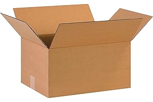 Partners Brand 16x12x8 Corrugated Cardboard Boxes, 16"L x 12"W x 8"H, Pack of 25 | Shipping, Packaging, Moving, Storage Box for Business, Strong Wholesale Bulk Boxes 16128